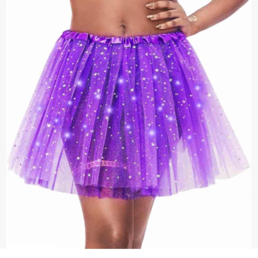 New - Women's LED Skirt Light Up Tutus Glow Tulle Dance Skirts